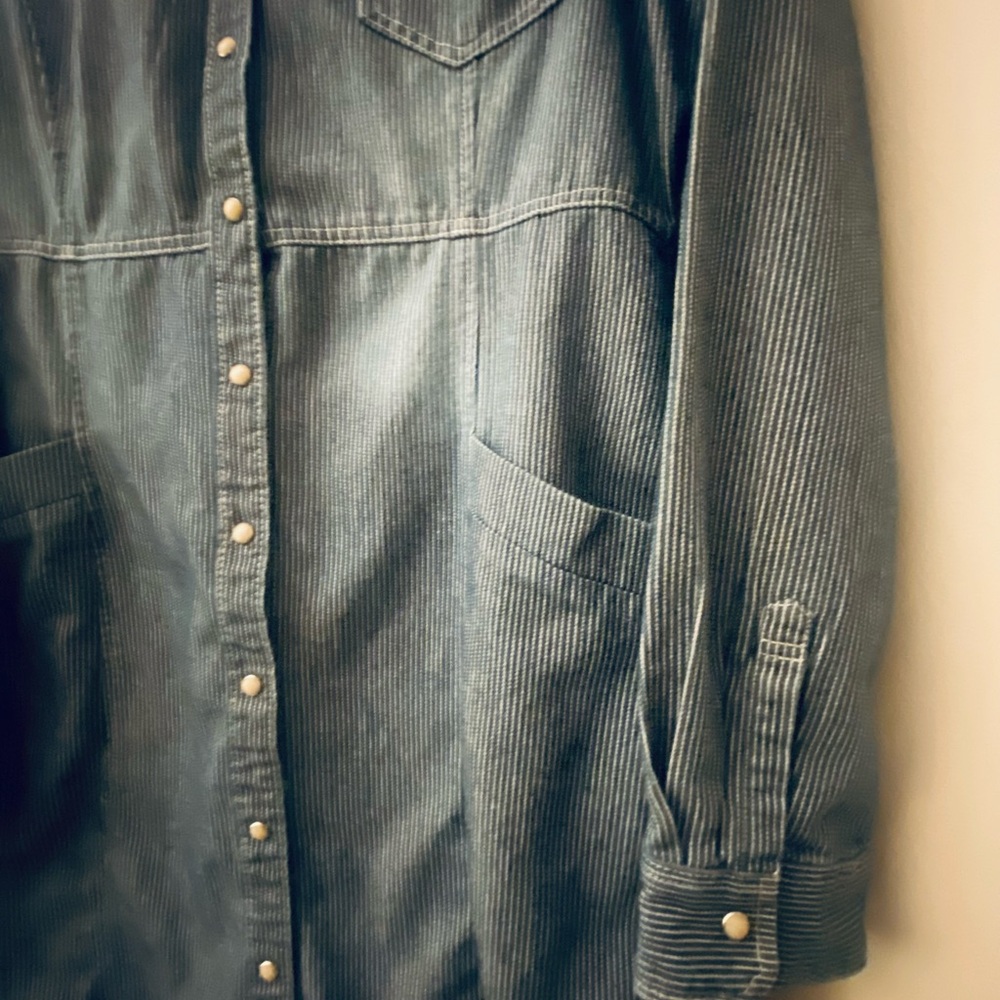 Levi’s, M, Full Snap Button Down Collared Pinstri… - image 5